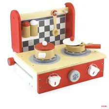 Viga Toys Детская кухня из дерева с посудой, складная 50232