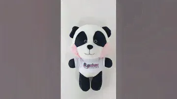 Мягкая игрушка MaxiToys, Панда с Розовыми Щёчками в Футболке