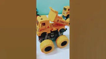 360° Spin Fun with Cute Baby Construction Truck Toy | Push and Go Friction Powered Vehicle for kids