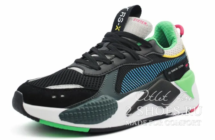 Кроссовки Puma RS-X Toys Black Blue Atoll-4