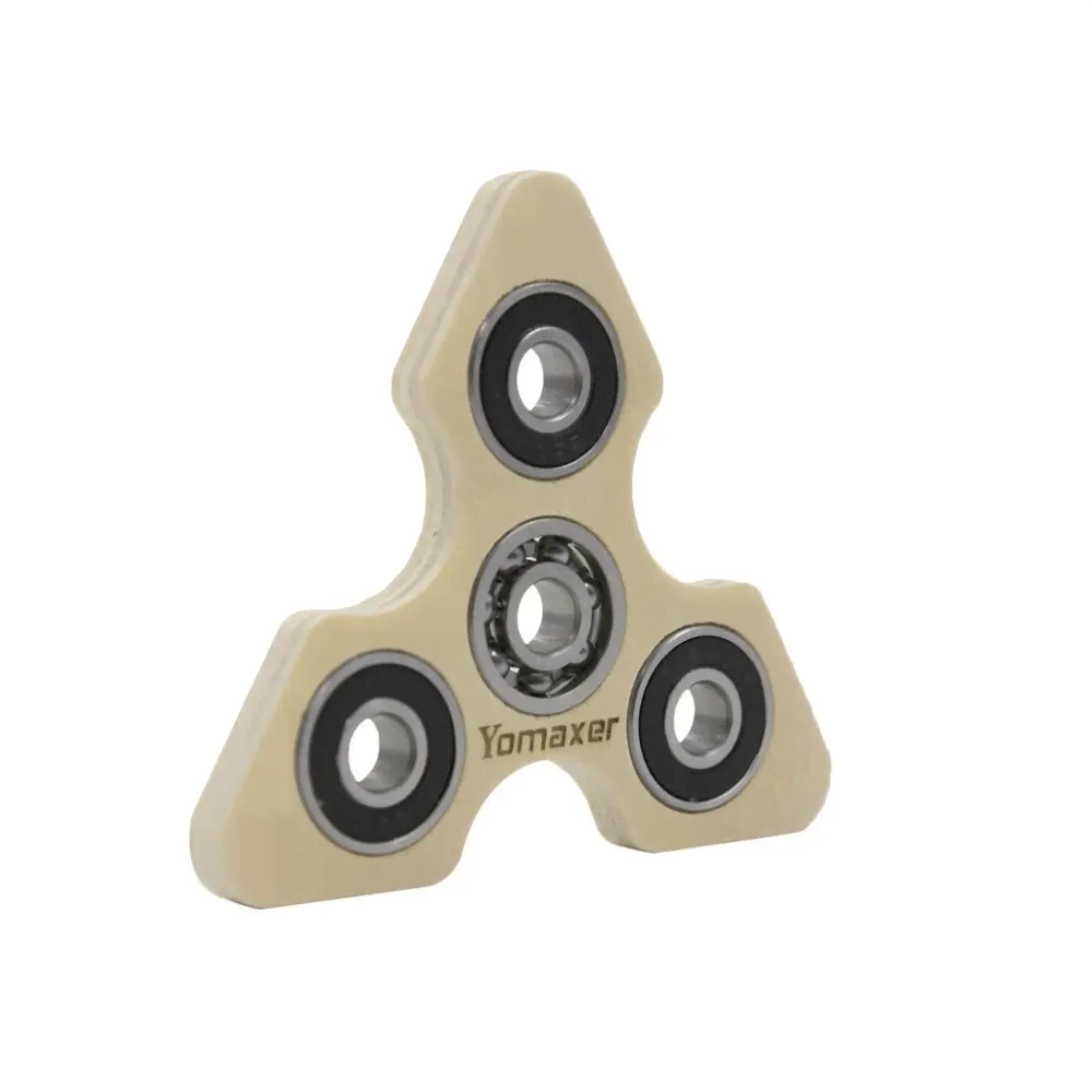 Yomaxer Focus Toys Wood Tri-Spinner Fidget Toy EDC A Good Choice for Killing Time (M1018)-1