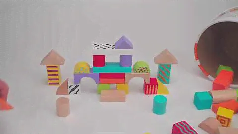 Деревянные кубики Viga Toys Узорчатые блоки 50 шт., 3 см (59695)