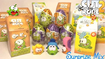 МНОГО сюрпризов АМ НЯМ Cut the Rope Коробочки Сюрпризы Киндер Сюрприз - OM NOM surprises blind boxes