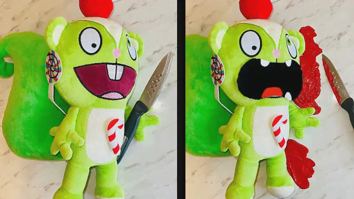 HAPPY TREE FRIENDS WITH PLUSH TOY. COMPILATION NUTTY DEATHS