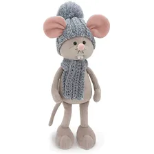 Мягкая игрушка Toys Мышка Мася 20 см, в голубом ORANGE 12359792