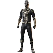Коллекционная фигурка Hot Toys 1/6 Marvel: Spider-Man No Way Home - Spider-Man Black and Gold Suit (Хот тойз Марвел: Человек-паук Нет пути домой - Человек-паук в Черно-золотом костюме, 31 см)