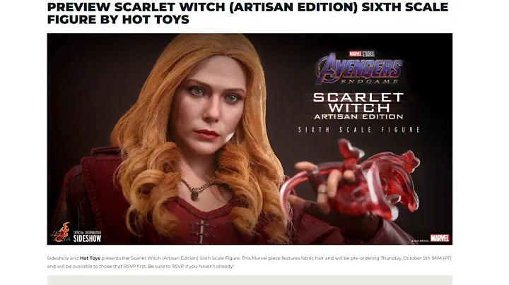 Hot Toys ARTISAN Scarlet Witch LIVE PRE-ORDER DROP!