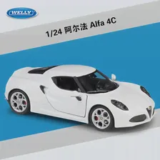 Welly Diecast 1:24 Scale Simulator Metal Model Car Alloy Toy Car Alfa 4C Sports Car Racing Car Toys For Children Gift Collection (art.: 7ae760461)