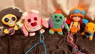 Brawl Stars Spike Poco Jesse etc Set of 5 Plush Toys with Official Knapsack