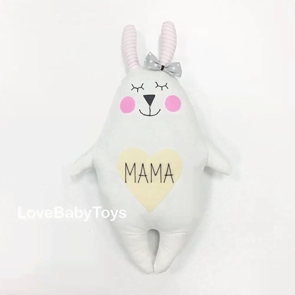 Мягкая игрушка LoveBabyToys Зайка Мама, коллекция "Маленькая принцесса" (Розовый)