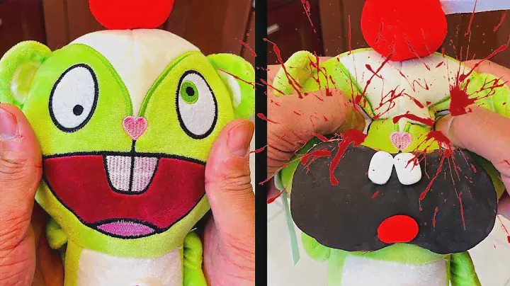 HAPPY TREE FRIENDS WITH PLUSH TOY. COMPILATION NUTTY DEATHS. Pt2