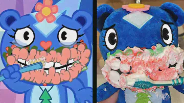PLUSH TOY HAPPY TREE FRIENDS  WISHY WASHY. ZERO BUDGET. FULL EPISODE
