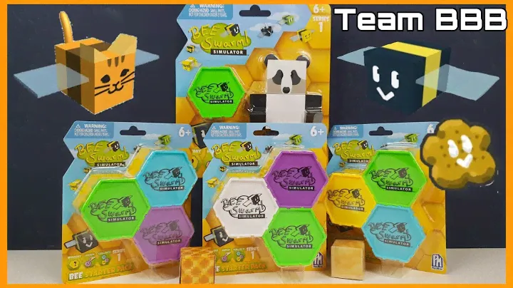 BEE SWARM SIMULATOR! 🐻🐝 Mystery Bees FOUND! Roblox Collectible Bee and Panda Bear Figures
