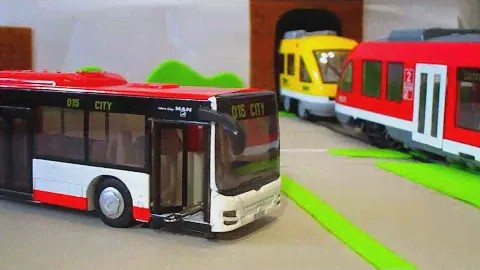 Spielzeug Siku MAN Bus 3734  Dickie Toys Oberleitungsbusse Züge Straßenbahn und Zugtürschließungen