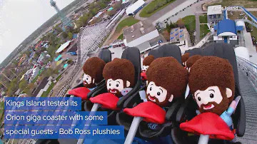 WEB EXTRA: Bob Ross Plushies Ride On Roller Coaster