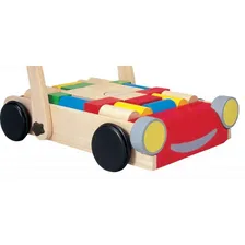 Деревянный конструктор Plan Toys Тележка с блоками
