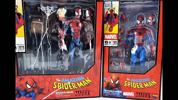 Medicom Amazing Spider-Man MAFEX No.185  VS Bootleg MAFEX 075 фигурки. Сравнение оригинала и копии