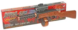 Автомат SUPER MACHINE GUN со звуком и светом в коробке GOOD TOYS 06914A