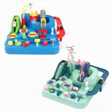 Montessori Rail Car Train Track Toys For Kids 2 To 4 Years Old Adventure Game Toy For Boy Birthday Gift Children Parking Lot Toy