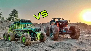 6wd Vs 4wd Rock Crawler - Big foot Monster Truck vs Wltoys 18628