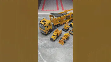 Construction Truck Toy Die-Cast Play Vehicle Set With 6Pcs Mini Crane Mixer Dump Excavator Car