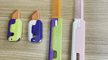 Carrot Knife Unboxing 2023 - Funny 3D Gravity Radish Mini Knife Fidget Toy