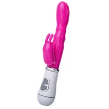 Вибратор ToyFa A-toys с клиторальным стимулятором - 20 см.