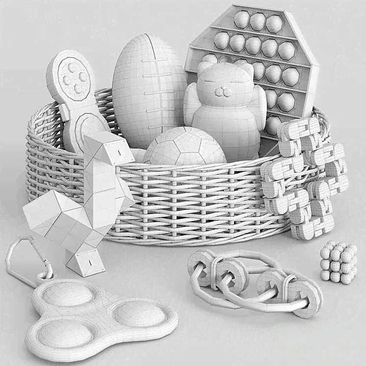 Fidget antistress toys set - Игрушки - 3D модель-2
